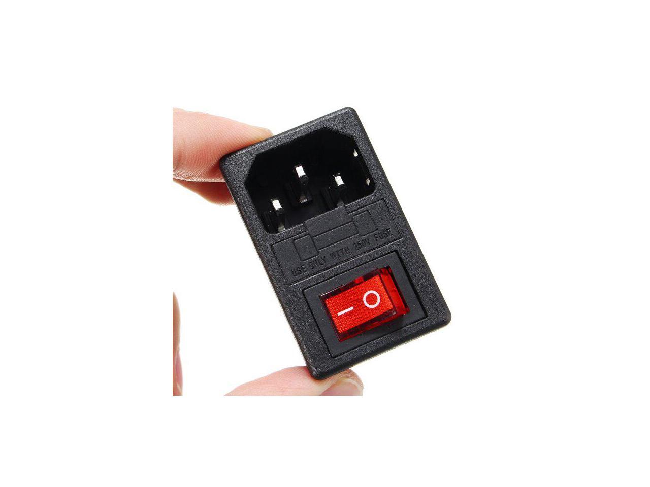 250V 10A AC 3 in 1 Fuse Power Supply Socket Connector Rocker Switch Newegg.ca