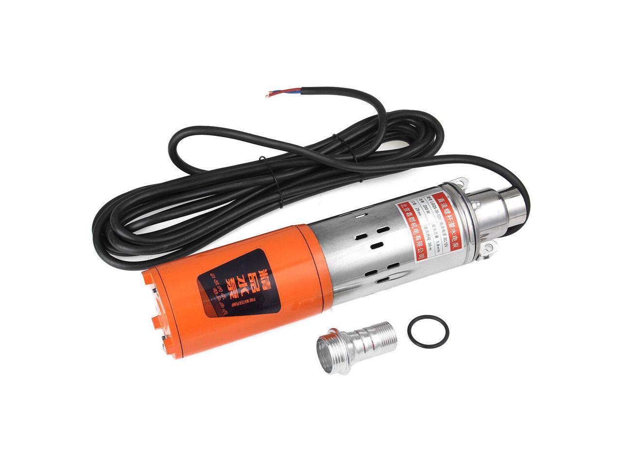 DC12V 1.2M³/H 30M Max Lift Deep Well Stainless+Cast Steel Submersible Water Pump 