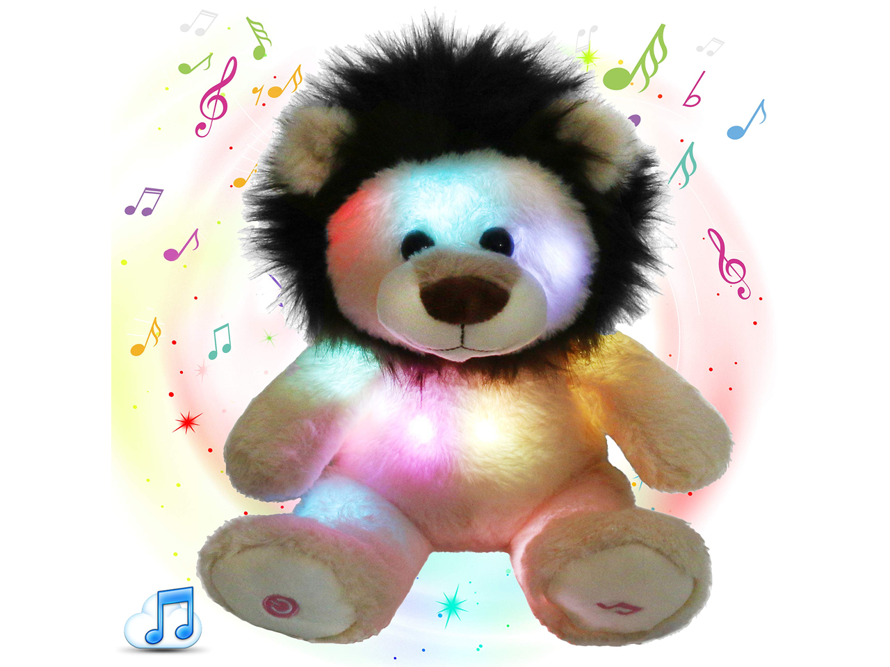 Glow Guards 10'' Musical Light up Stuffed Lion Wildlife Animals Soft ...