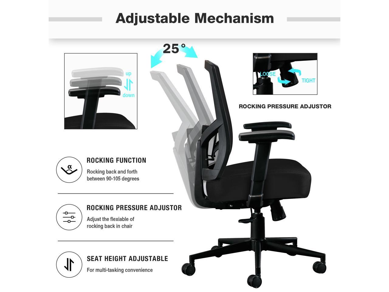 FANTASYLAB Big and Tall Office Chair 450lbs Ergonomic Computer Desk