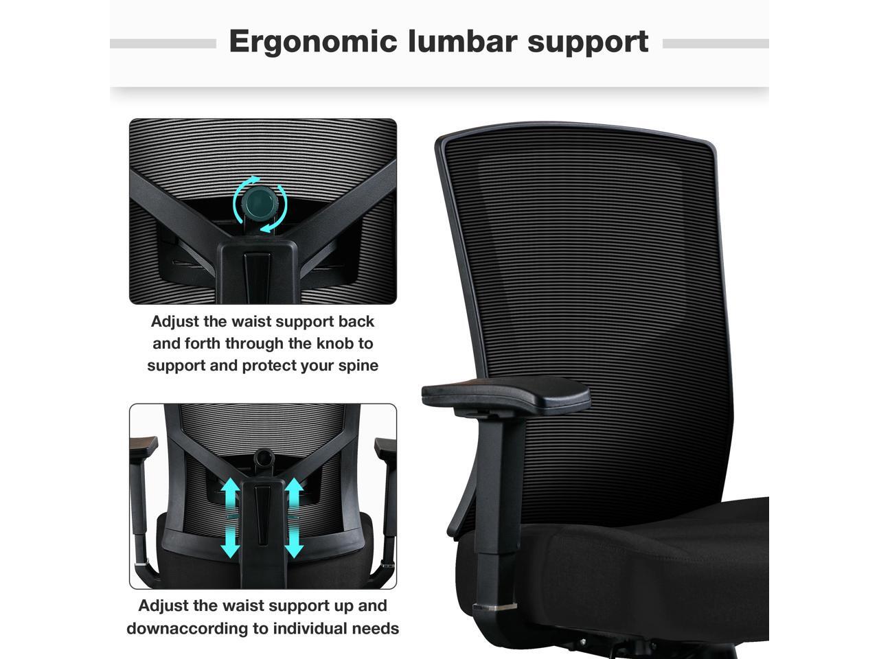 FANTASYLAB Big and Tall Office Chair 450lbs Ergonomic Computer Desk