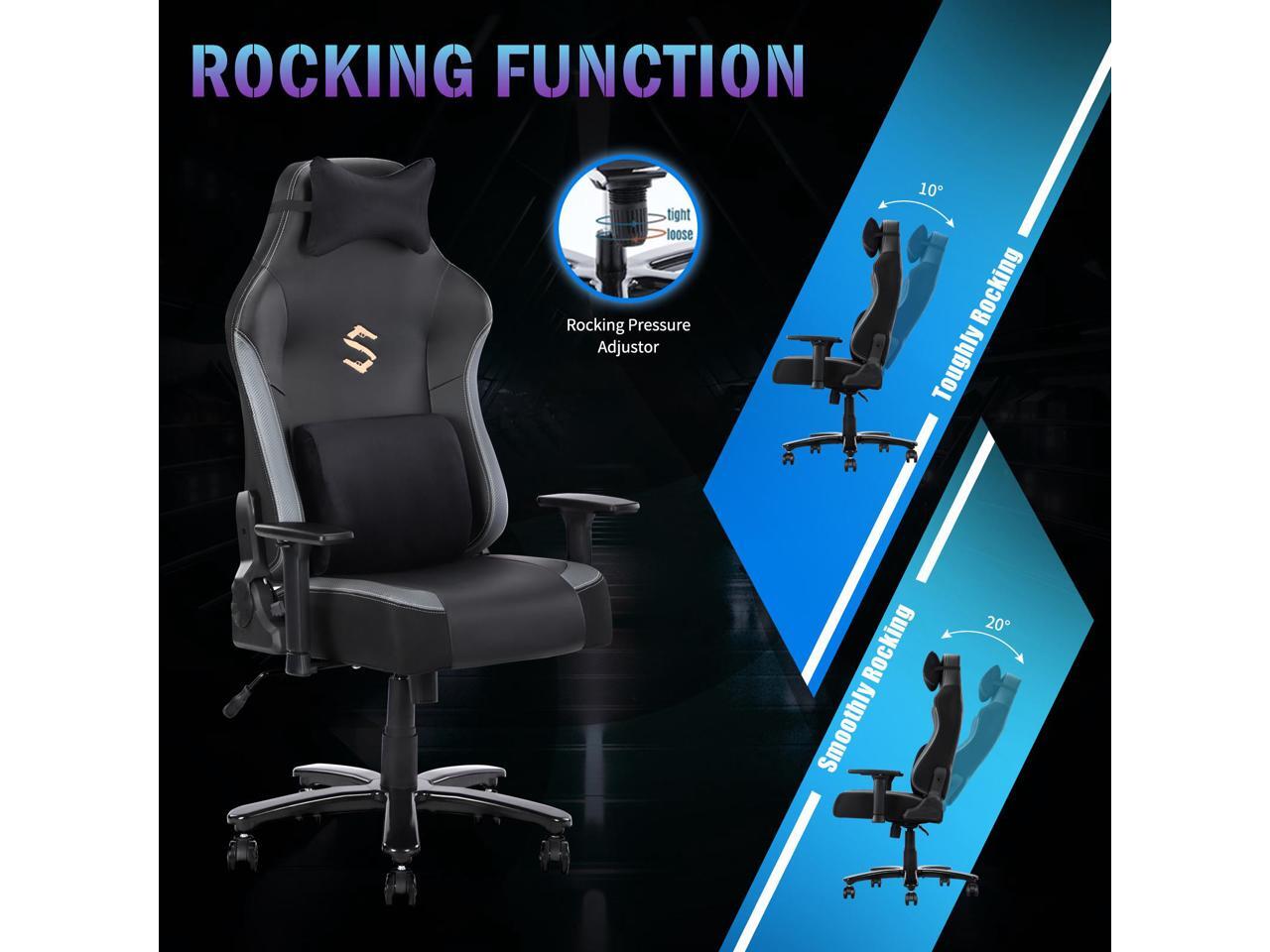 FANTASYLAB Big and Tall 400lb Massage Memory Foam Gaming Chair