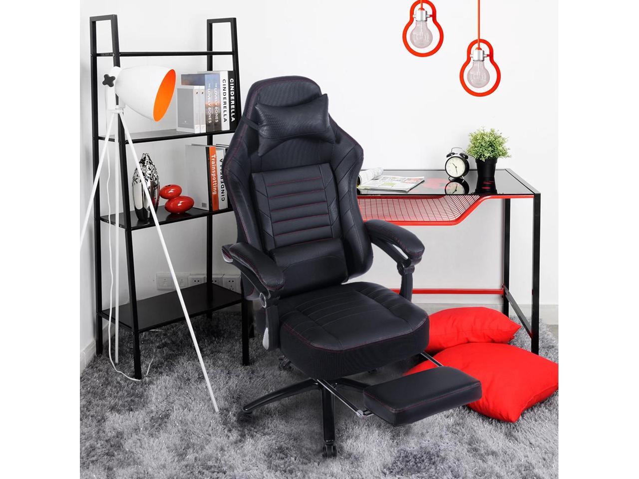 KILLABEE Big and Tall 400lb Massage Memory Foam Gaming Chair ...