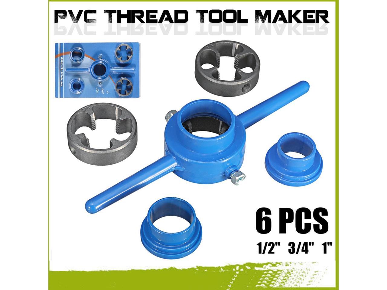 6pcs/Set NPT Die Set Pipe Threader PVC Thread Maker Tool Sizes 1/2
