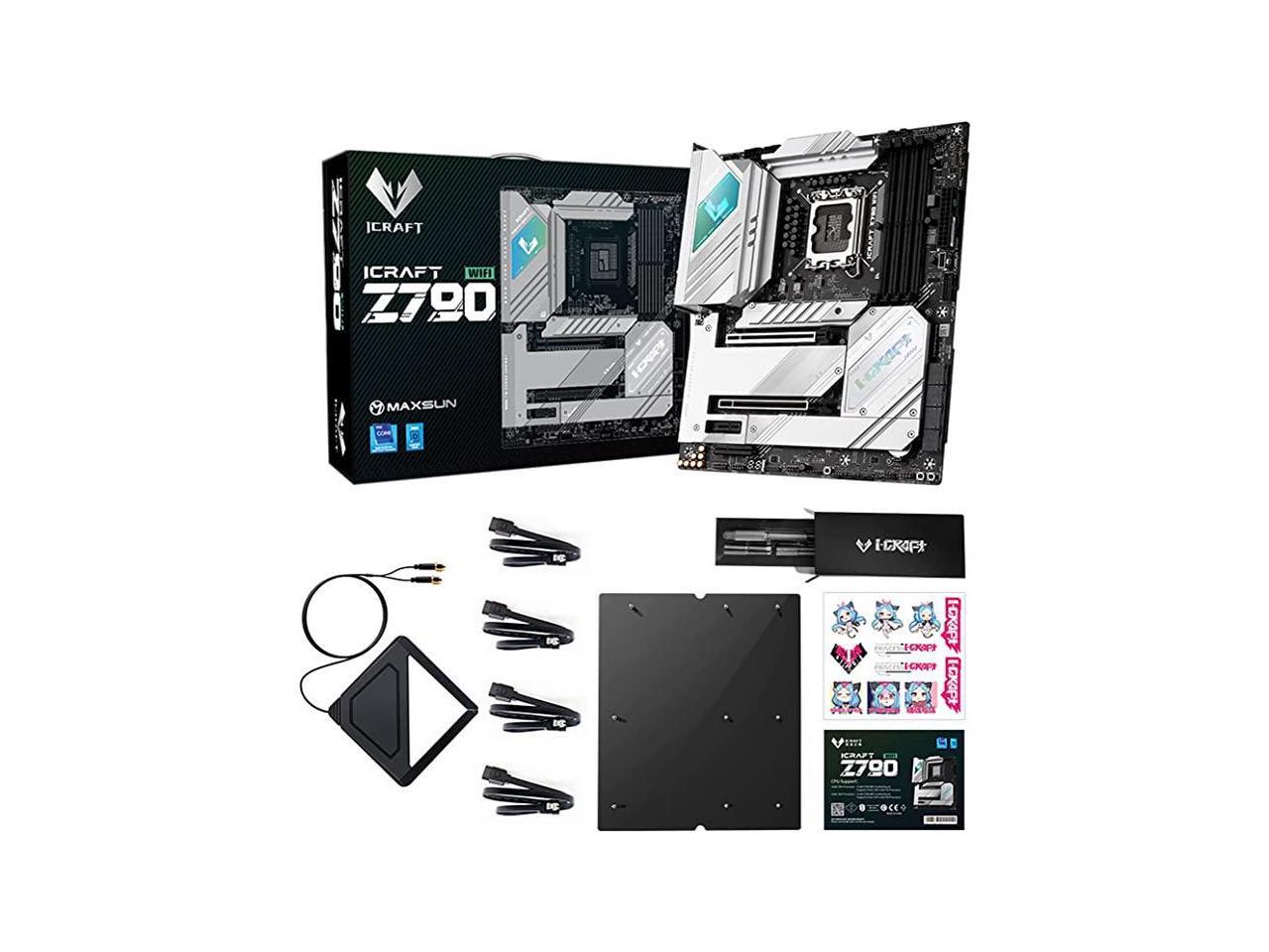 MAXSUN Motherboard Z790 iCraft WiFi Gaming PC Motherboard, 19+1 Power