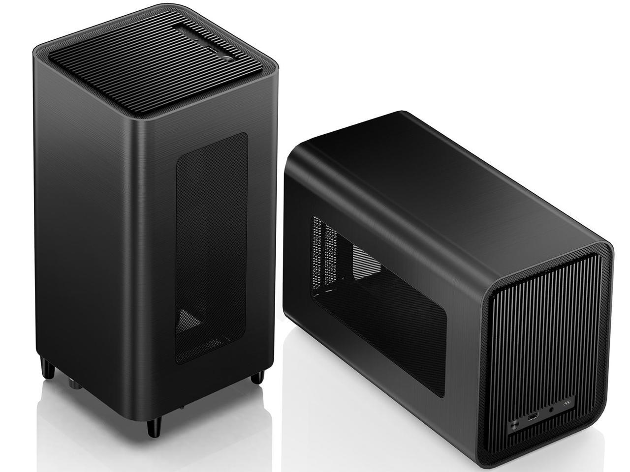 JONSBO V11 BLACK Mini ITX Tower Computer Case,with PCIE 4.0 Rise