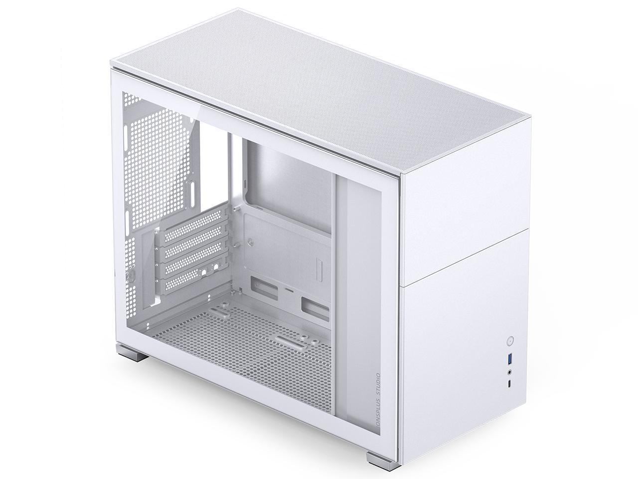 JONSBO D31 STD WHITE Micro ATX Computer Case, Tempered Glass-1 Side, M ...