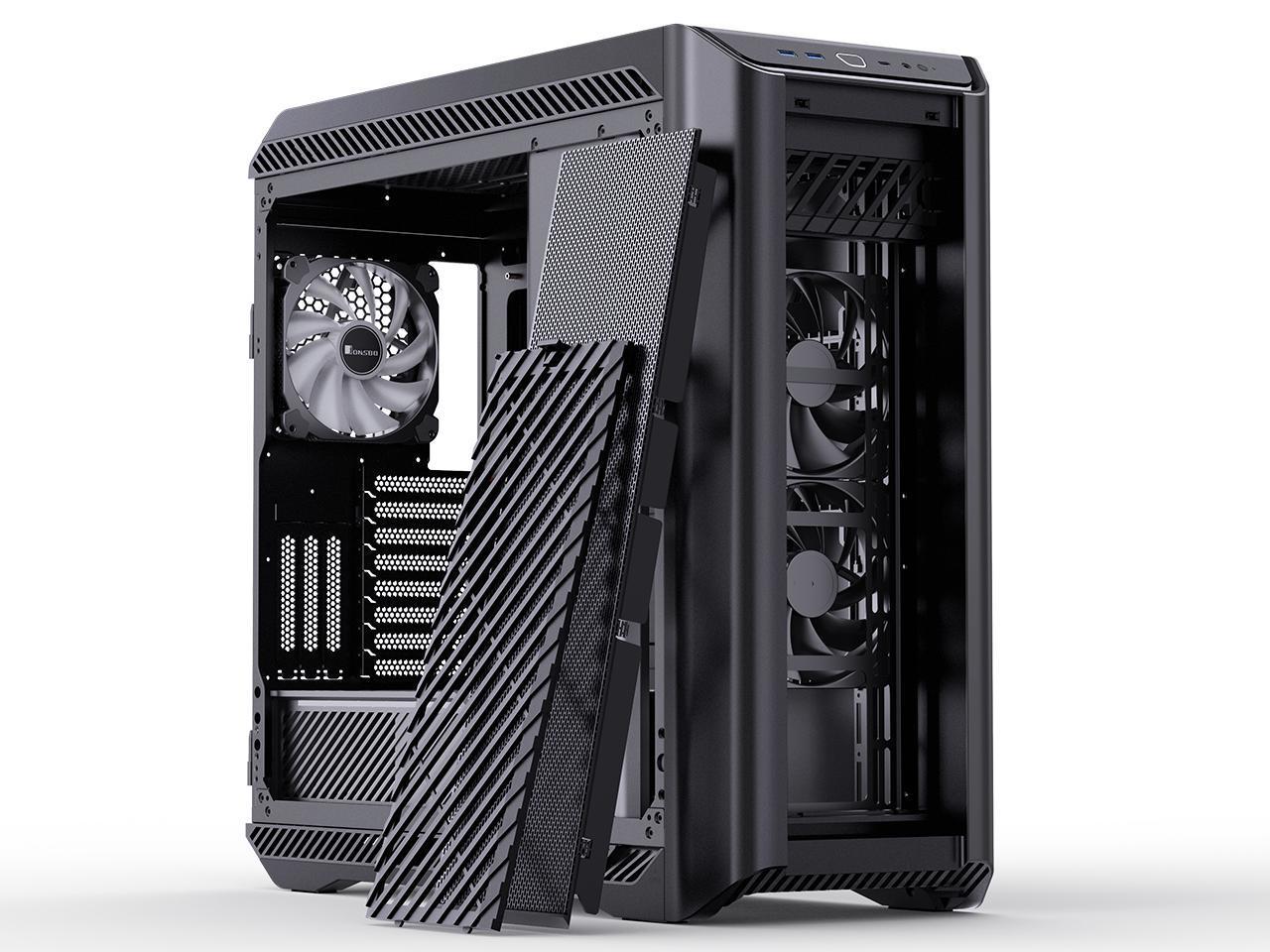 Jonsbo D500 Black E-atx Atx Full Tower Computer Case, 10 Hard Disk Bit 