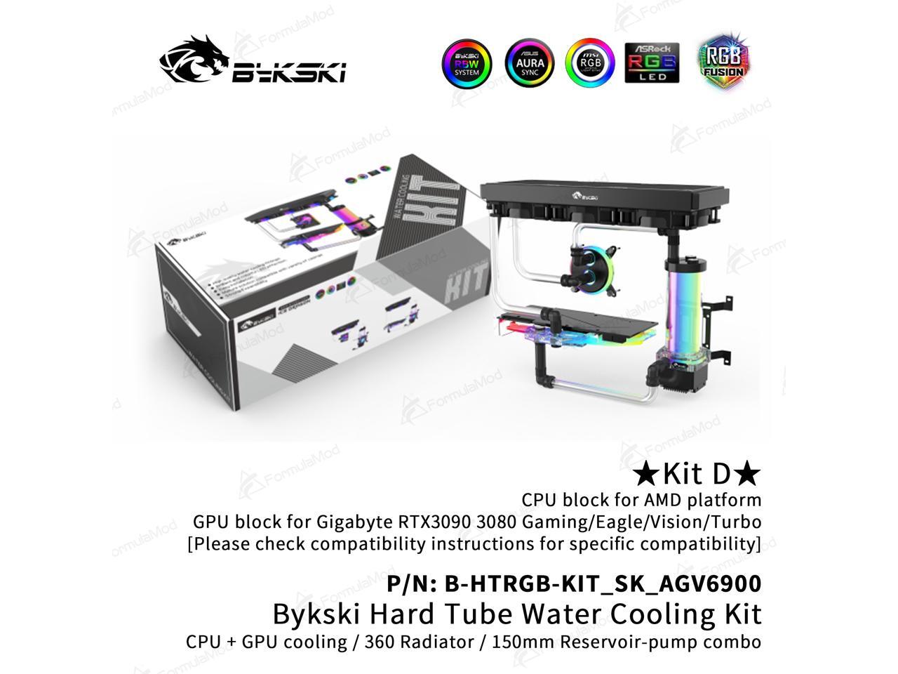 Bykski Hard Tube Water Cooling Kit, Complete Loop Special Setting For
