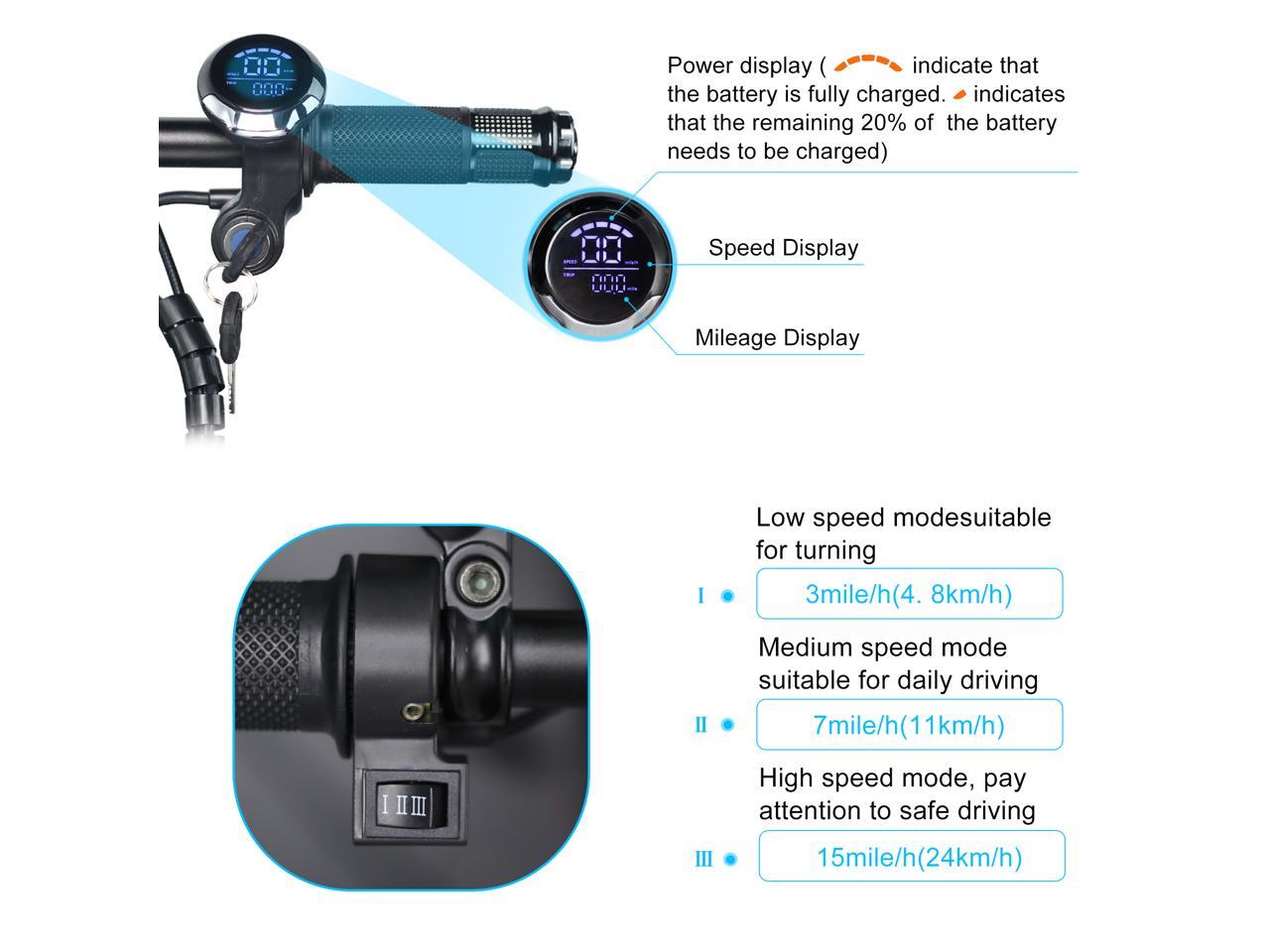 TopMate ES32 Electric Scooter Mini Tricycle for Adult, Folding Electric Mobility Scooter with 10