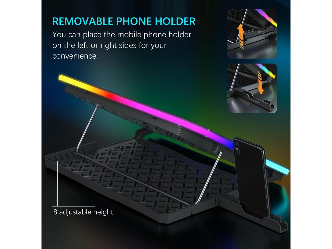 TopMate C12 Laptop Cooling Pad RGB Gaming Notebook Cooler for Desk and