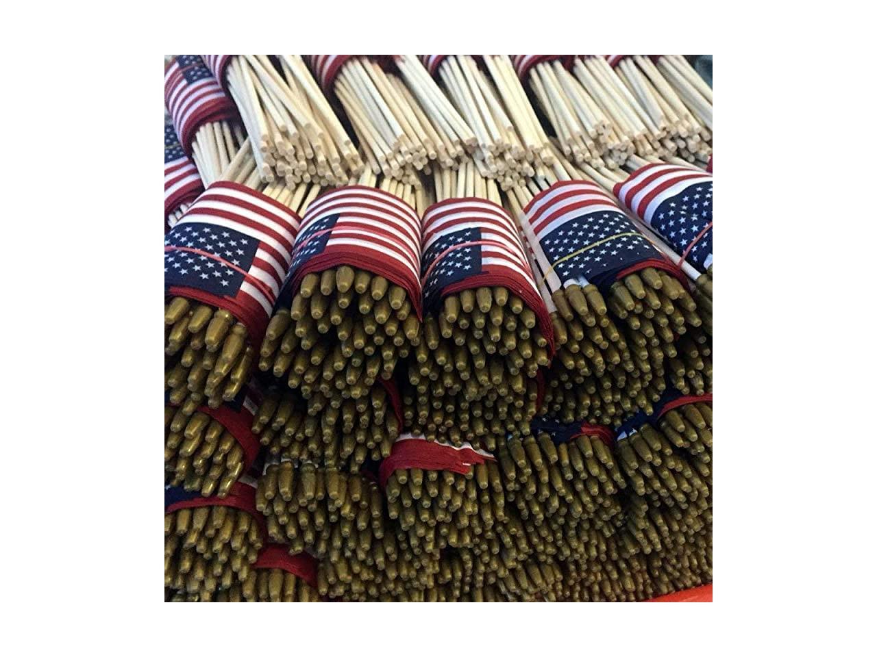 Small American Flags on Stick 5x8 InchMini Ameirican FlagsHandheld