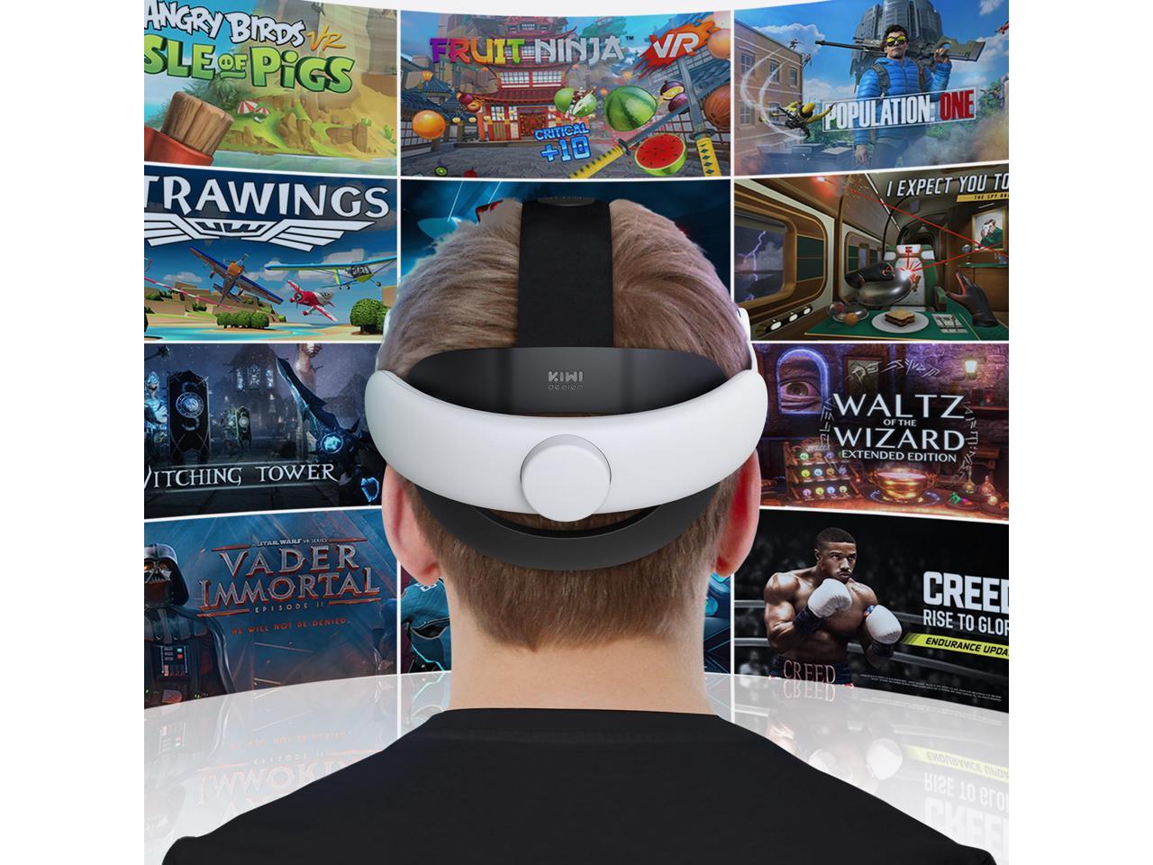 KIWI design Elite Strap for Oculus Quest 2 VR Adjustable Head Strap  Enhanced Support and Comfort in VR GAMES
