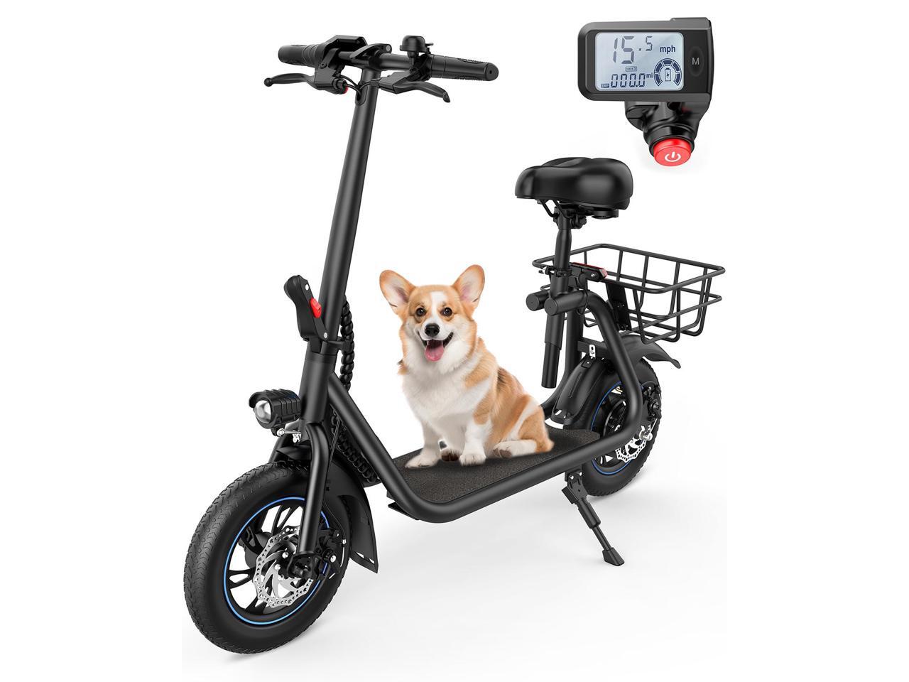 GYROOR C1 450W Electric Scooter with Seat, Powerful Motor up to 22