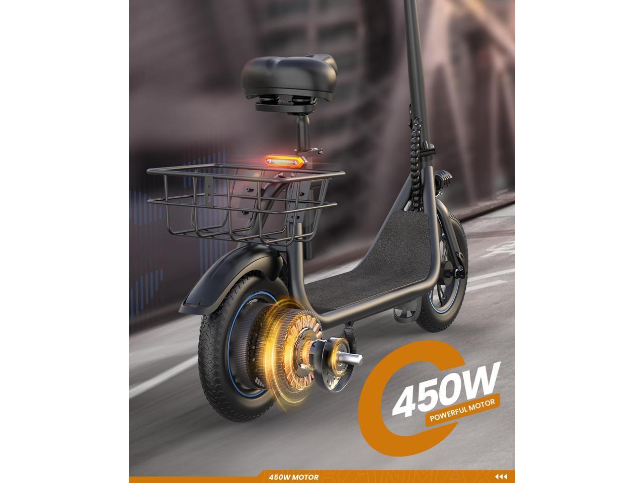 GYROOR C1 450W Electric Scooter with Seat, Powerful Motor up to 22