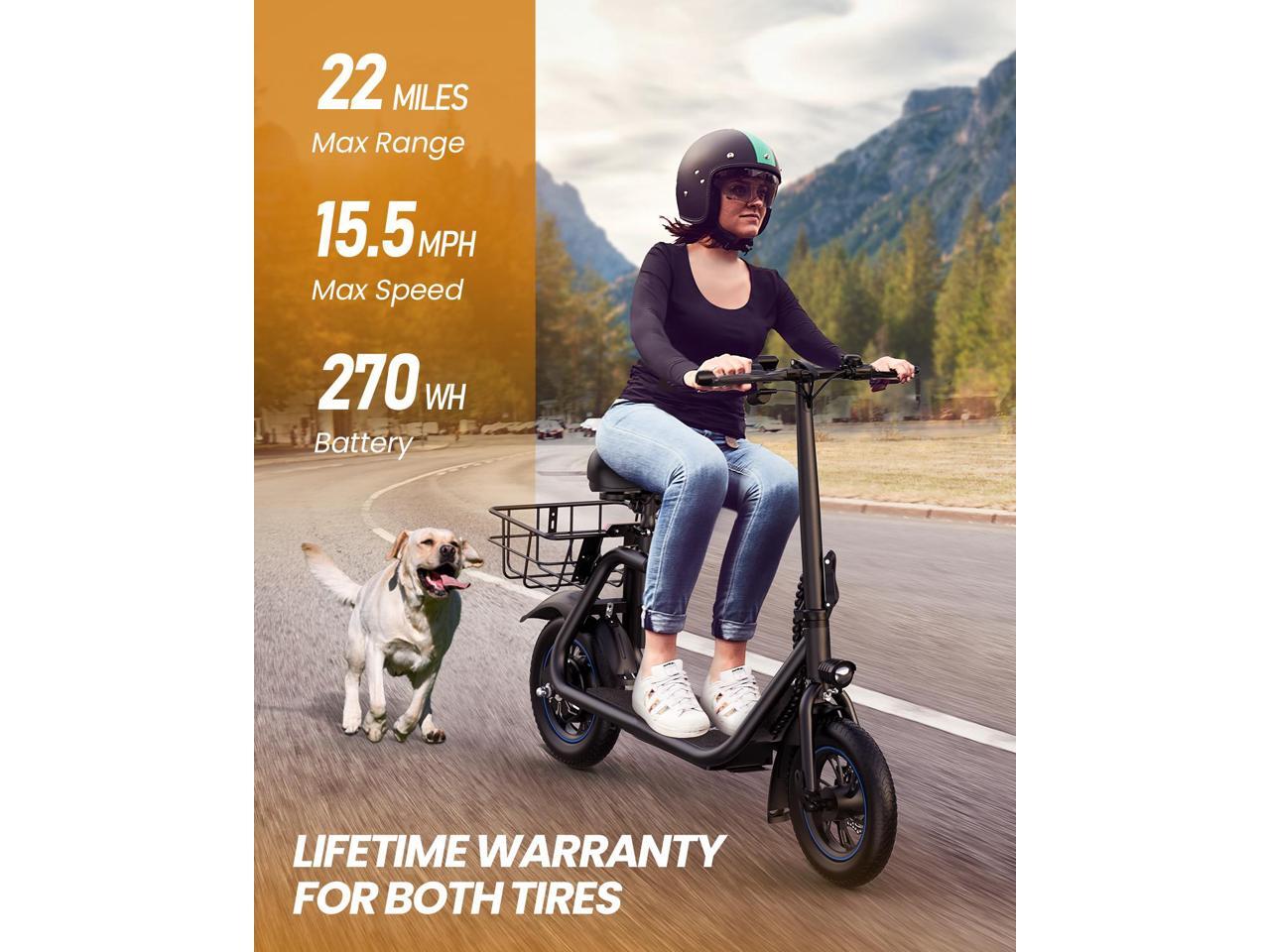 GYROOR C1 450W Electric Scooter with Seat, Powerful Motor up to 22