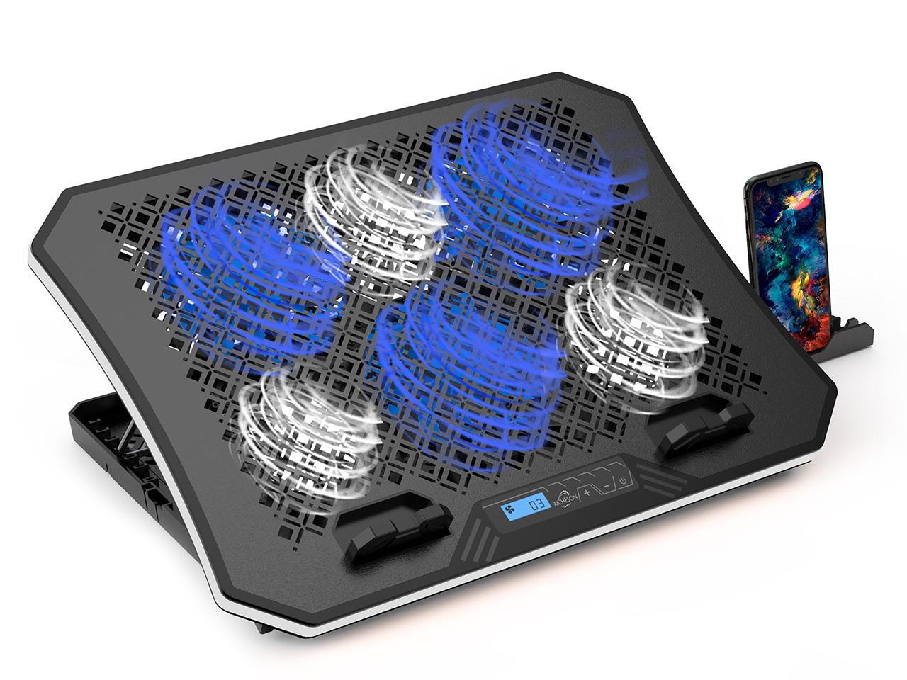 AICHESON Laptop Cooler Pad with 6 Cooling Fans, 7 Adjustable Height