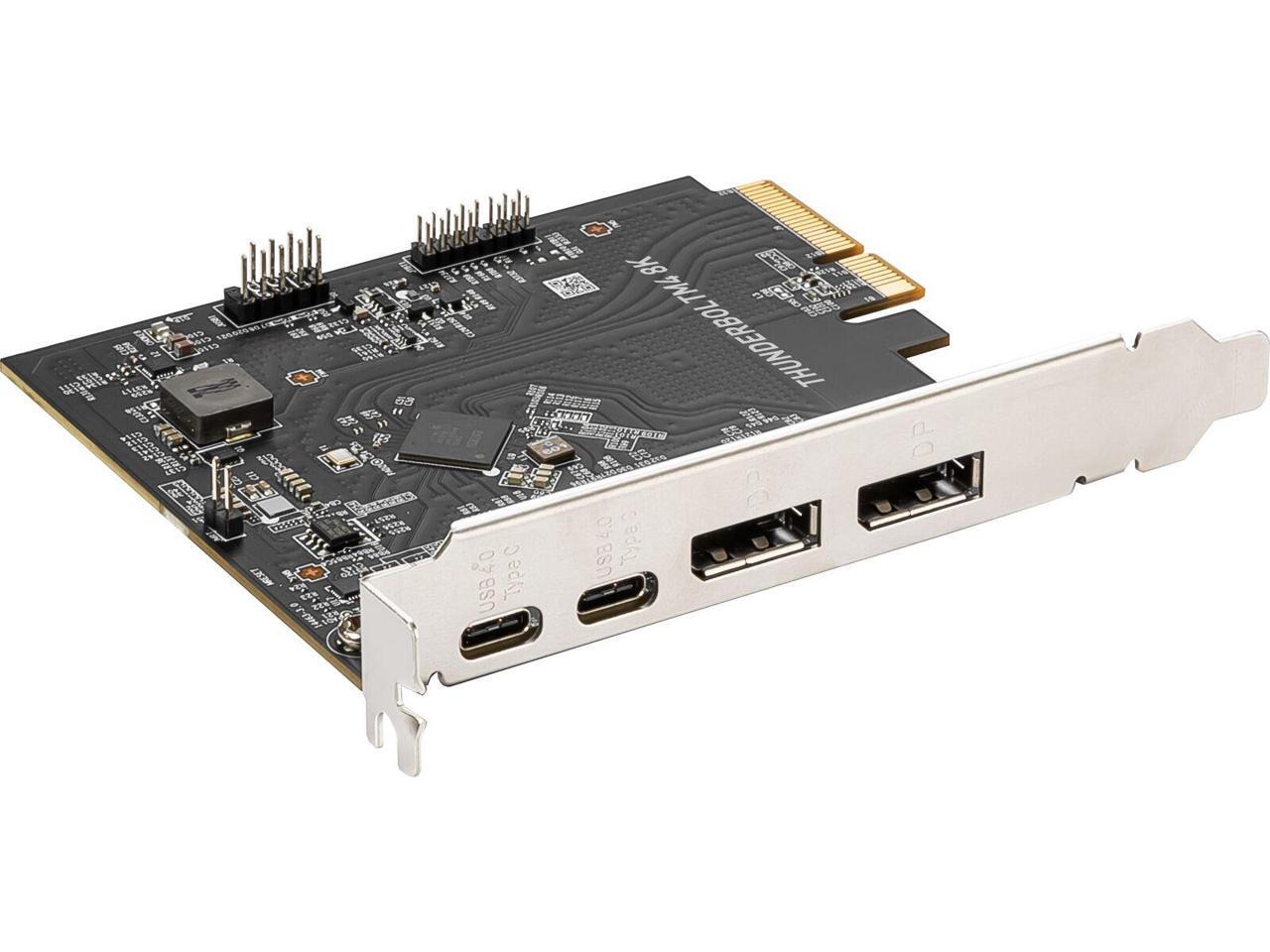 MSI THUNDERBOLTM4 8K PCIe 3.0x4 Add-on Card for 2 Thunderbolt 4 (USB-C ...