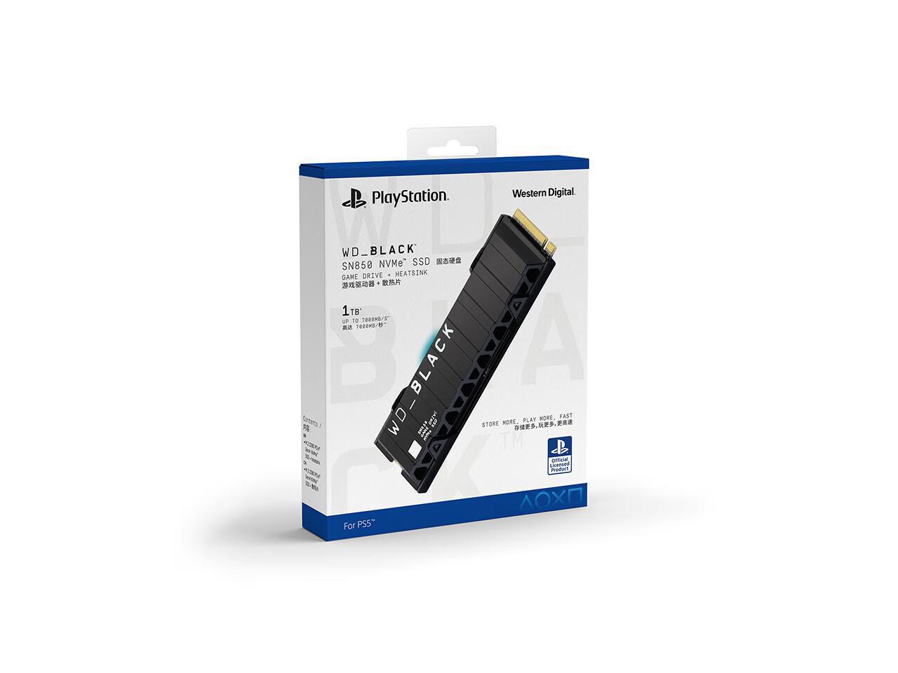 Western Digital Wdblack 1tb Sn850 Nvme Ssd For Ps5 Consoles Solid State Drive With Heatsink 7231