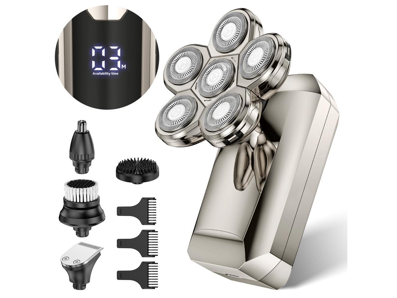 Head Shavers for Bald Men, BABONIR 5-in-1 6D Floating Electric Razor with  LED display for gift, IPX7 Portable Travel Electric Shaver for Men with  1.5H USB C Faster Charge for Nose Hair, Beard and Hair - Newegg.com