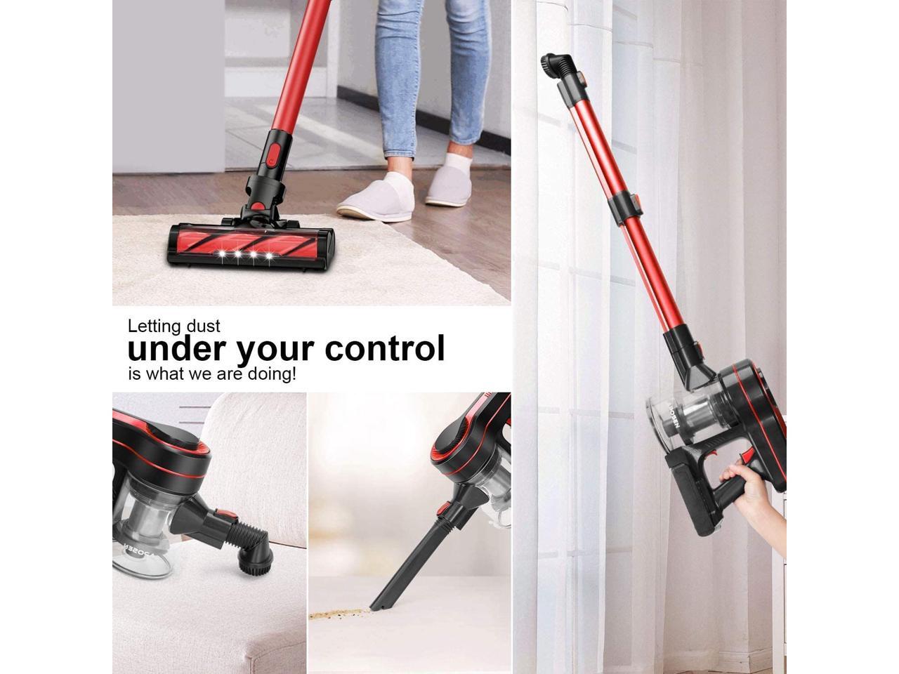 APOSEN Cordless Vacuum Cleaner, 24000Pa Strong Suction, 4 in 1 Stick