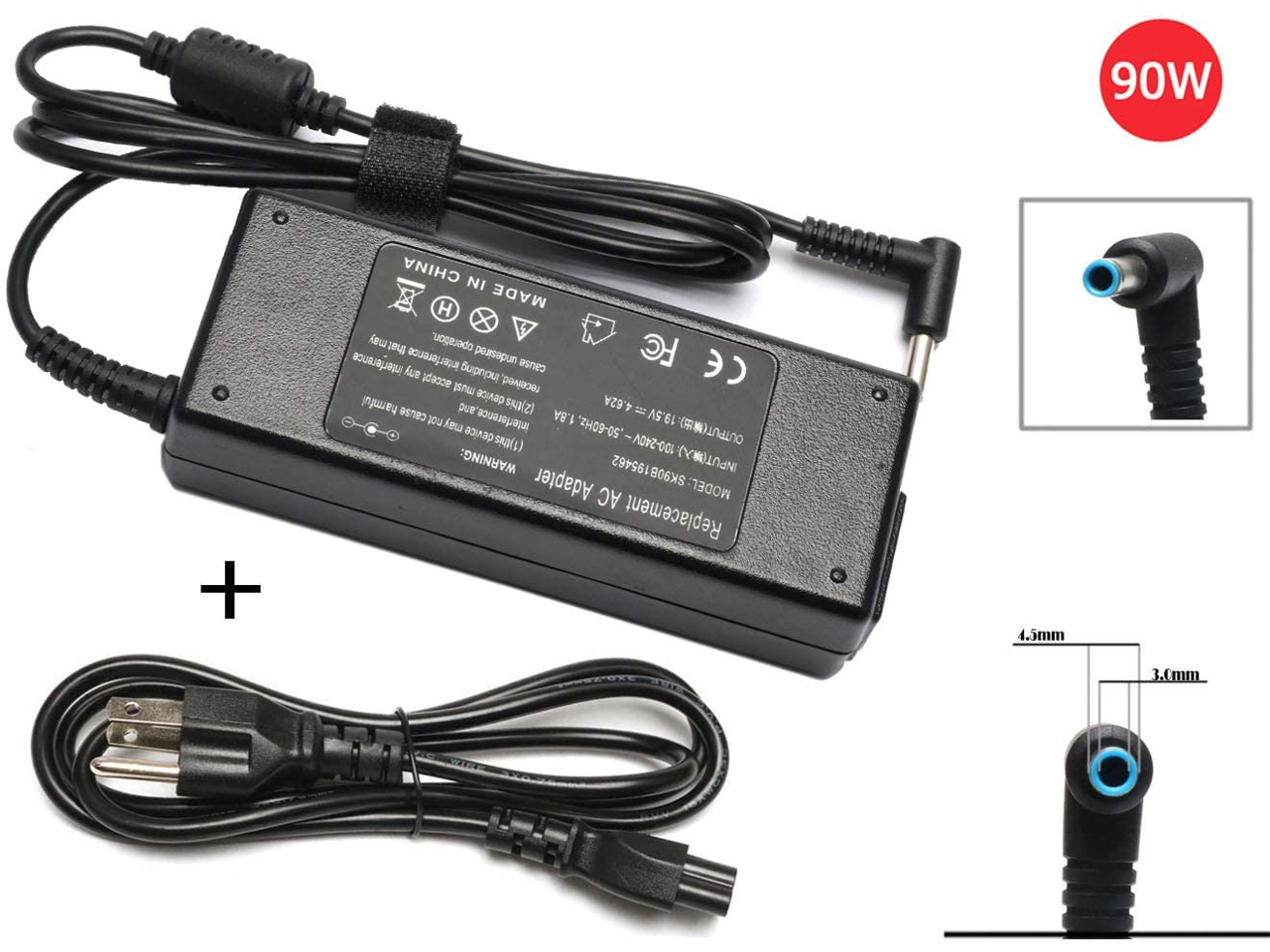 90W AC Adapter Battery Charger for HP 710413-001 709986-003 PPP012D-S 709986-002 