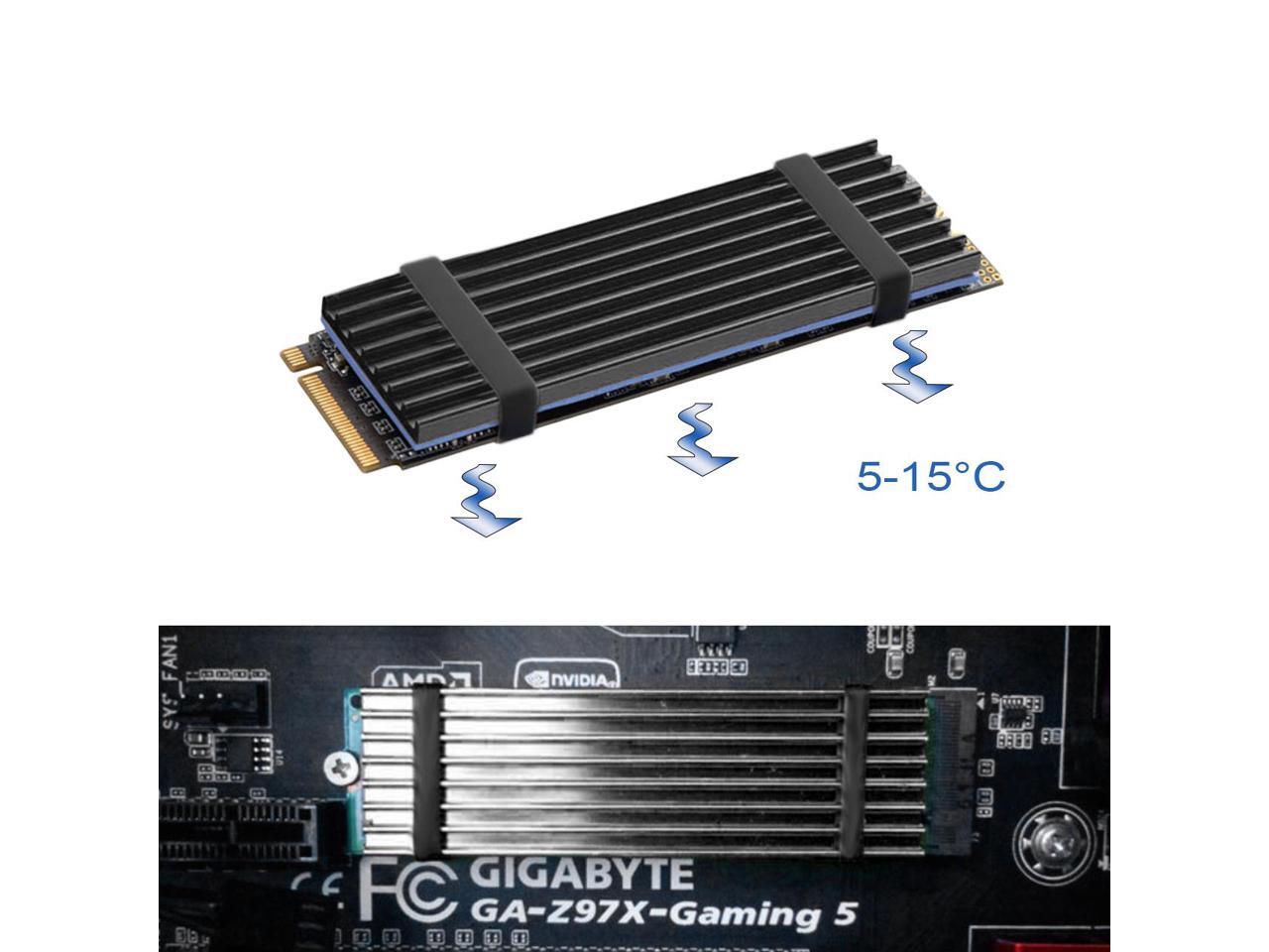 M.2 SSD Cooler Heatsinks, NVMe Aluminum Heatsinks for M.2 2280mm SSD