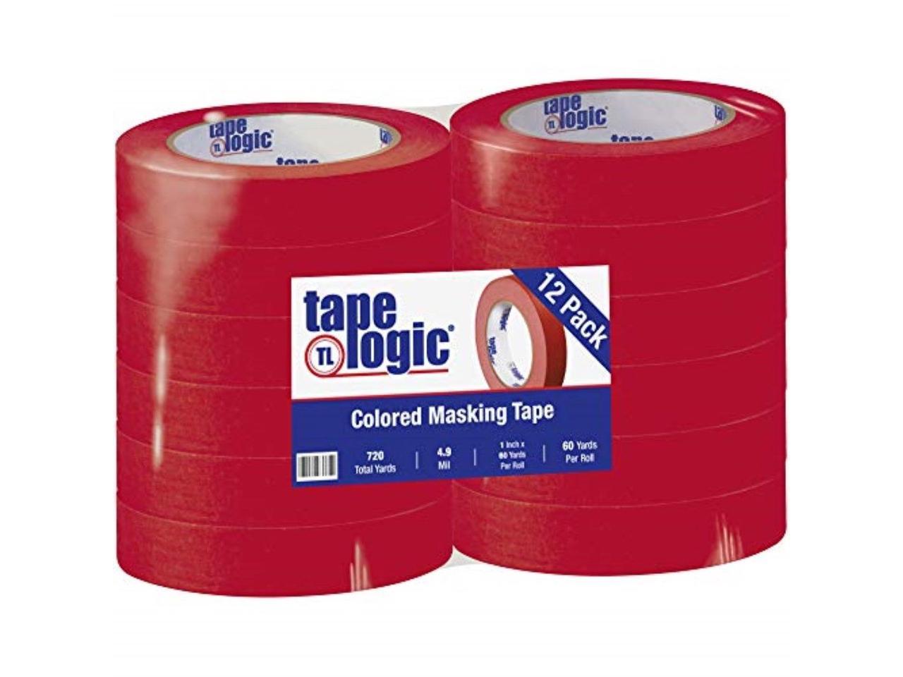 1 x 60 yd 1 x 60 yd Partners Brand PT93500312PKR Tape Logic Masking Tape Red Pack of 12