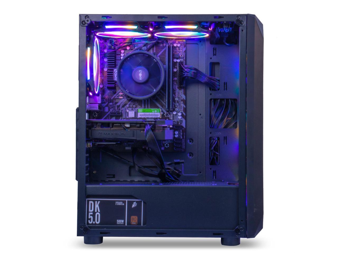 MXZ Gaming PC Desktop Computer, AMD Ryzen 5 5600 3.6GHz, RTX 3060 12GB