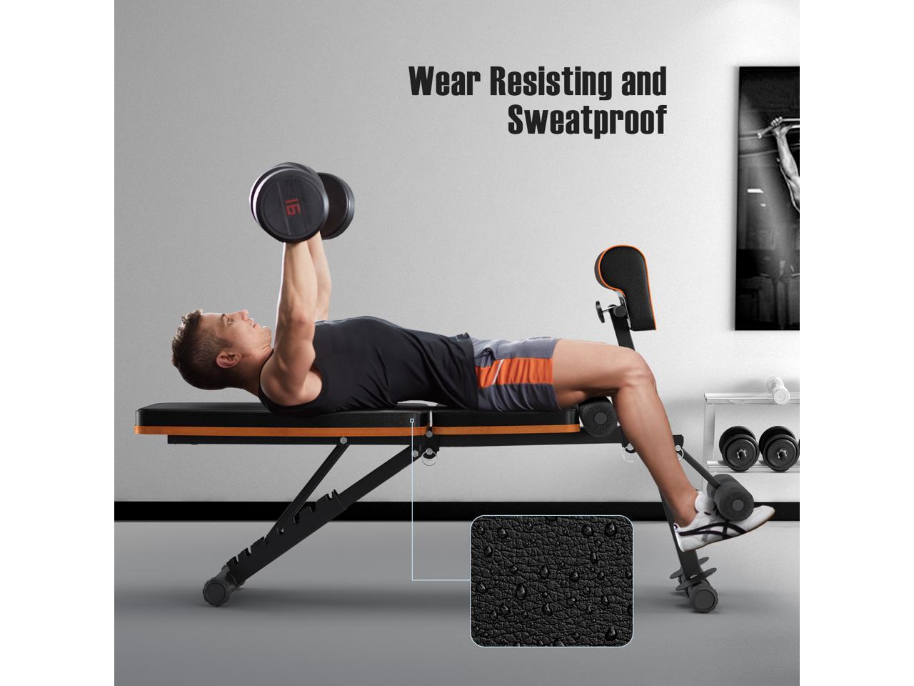 Adjustable Weight Bench for Full Body Workout AllinOne Durable Exercise Bench Holds up to