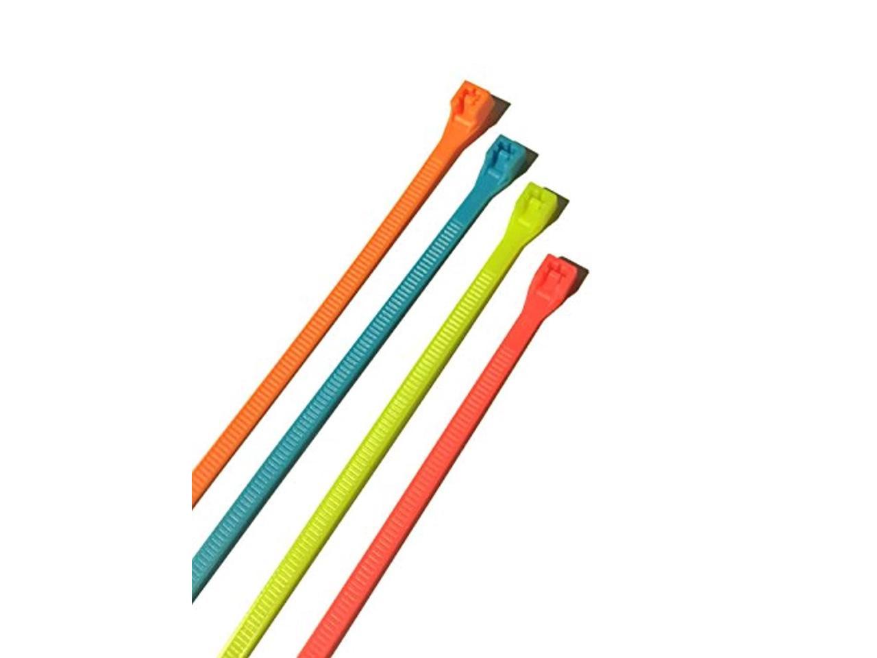 NEW GB 46-308FST PACK 100 8" INCH COLORED FLUORESCENT NYLON CABLE TIES 6309744 
