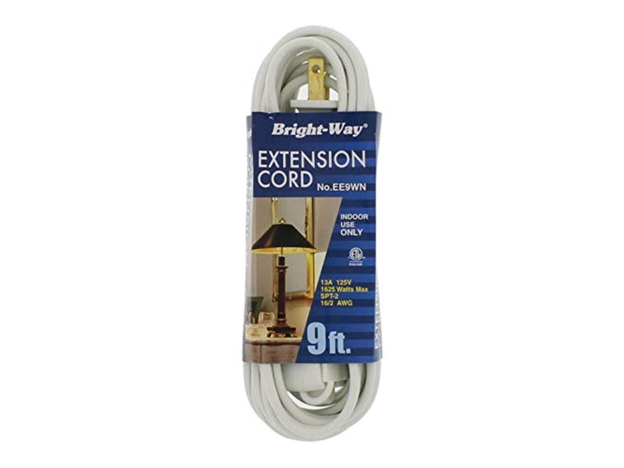 Extension Cord 9' 1 Pkg White 
