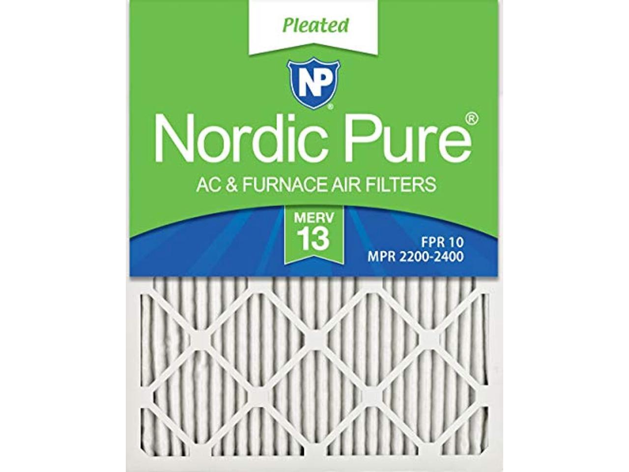 Nordic Pure 12x12x1 Exact MERV 12 Tru Mini Pleat AC Furnace Air Filters 1 Pack 