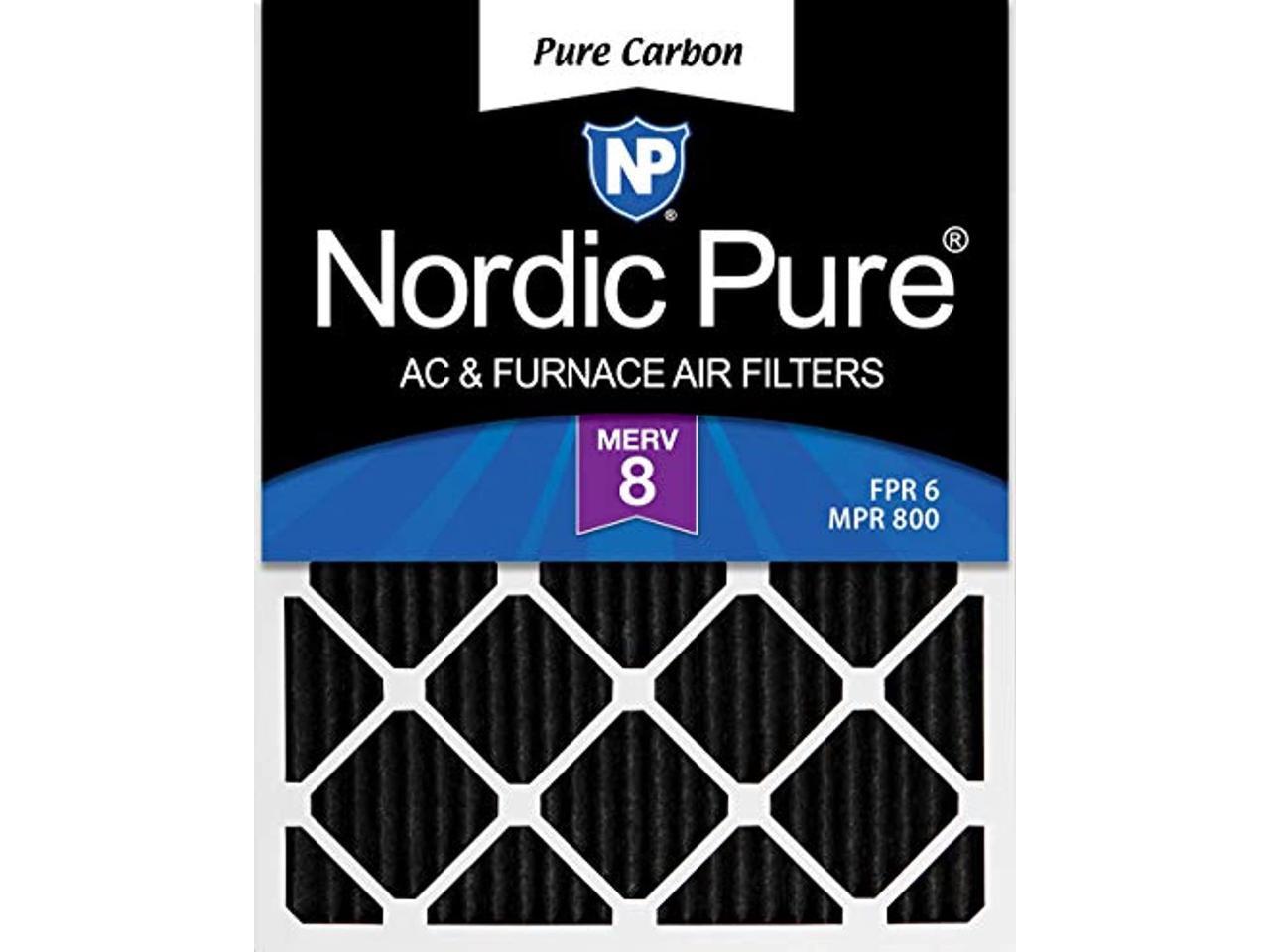 Nordic Pure 12x25x1 MERV 13 Tru Mini Pleat AC Furnace Air Filters 1 Pack 