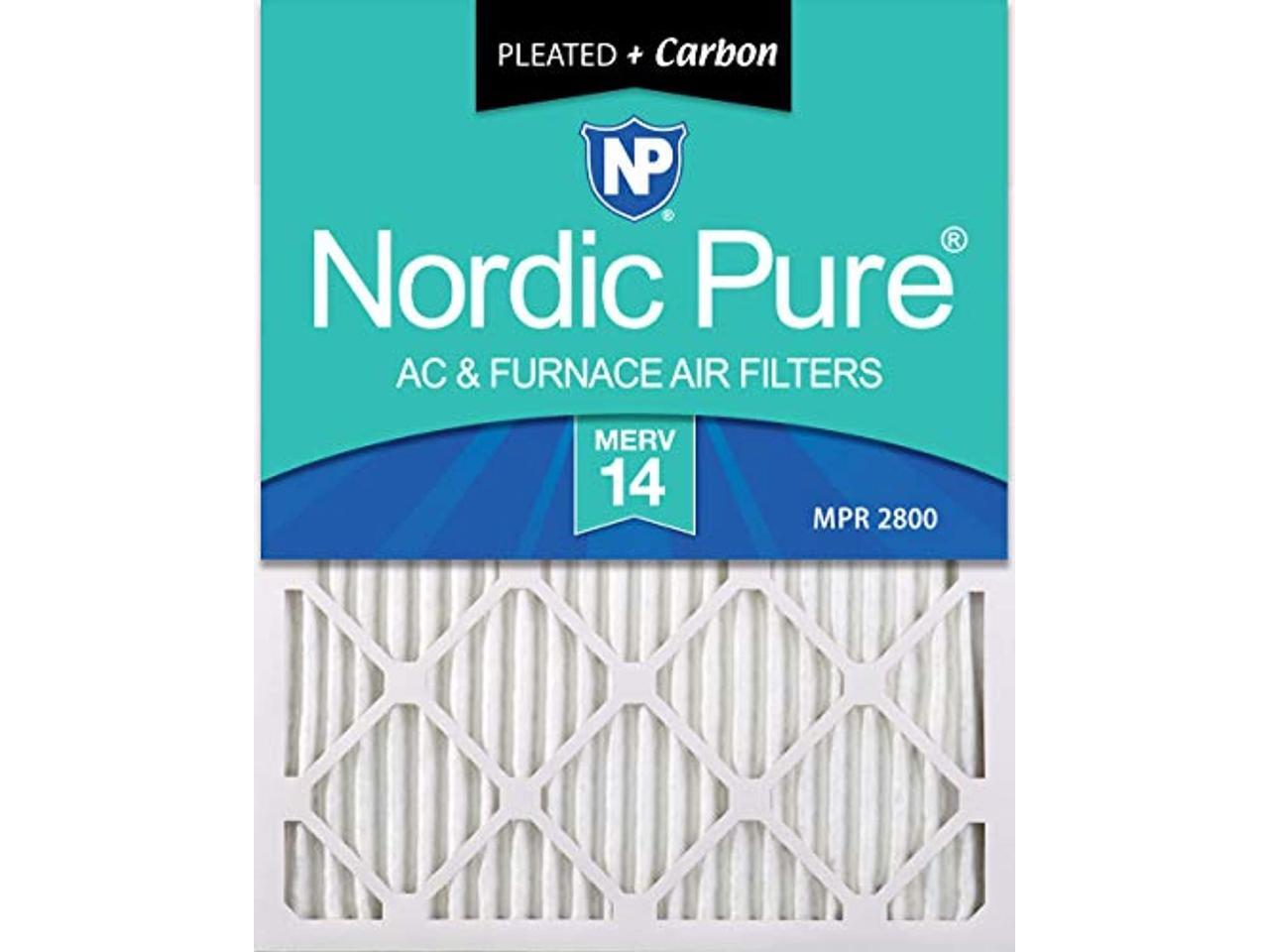 Nordic Pure 20x35x2 MERV 10 Pleated Plus Carbon AC Furnace Air Filters