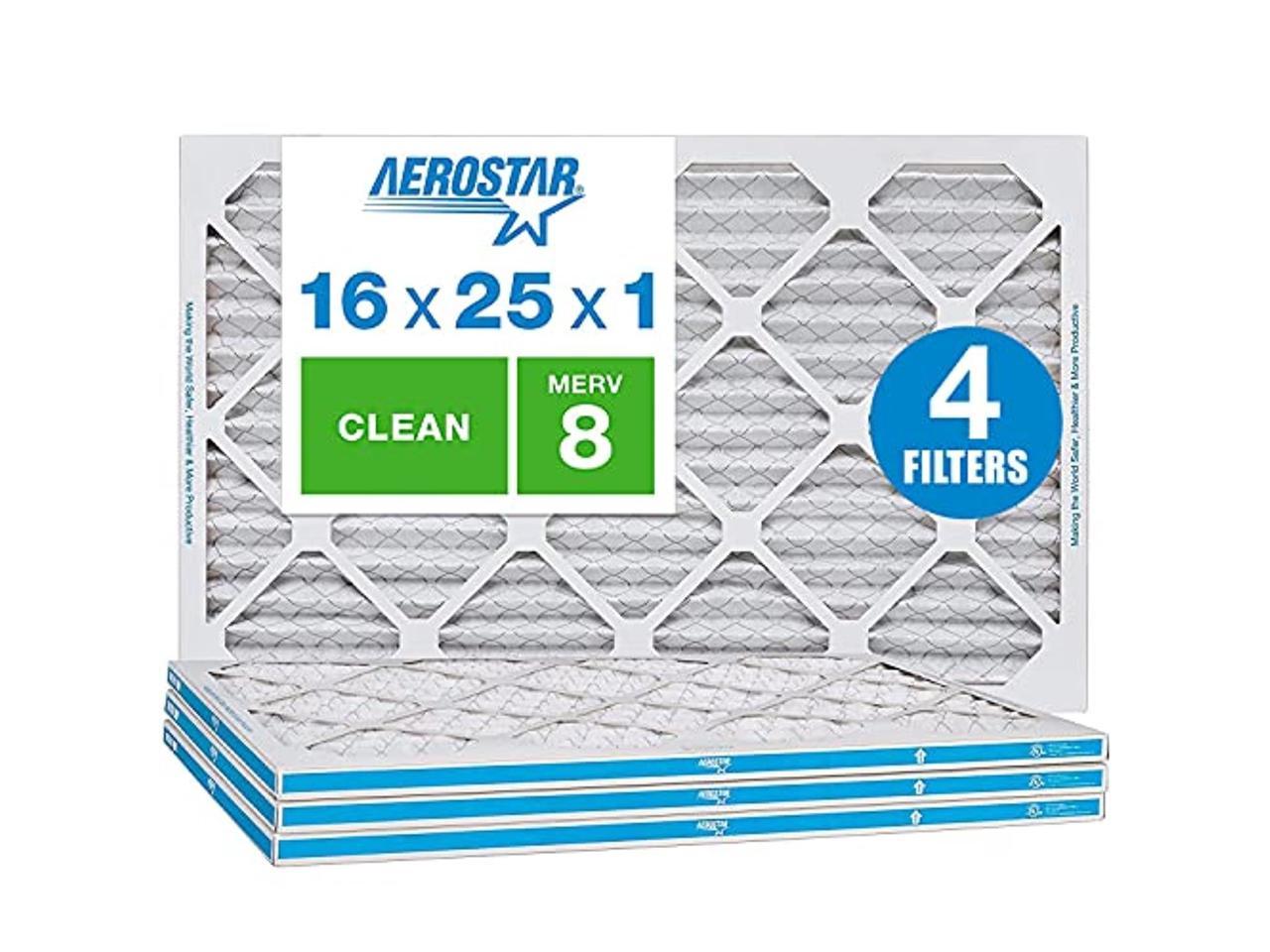 4 LARGE ACCUMULAIR GOLD MERV 8 HOME FURNACE AIR FILTERS PLEATED ALLERGEN 