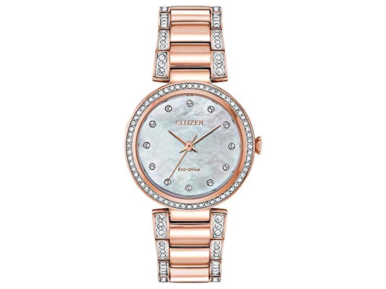 Citizen EM0843-51D Women's Silhouette Crystal White MOP Dial Watch ...