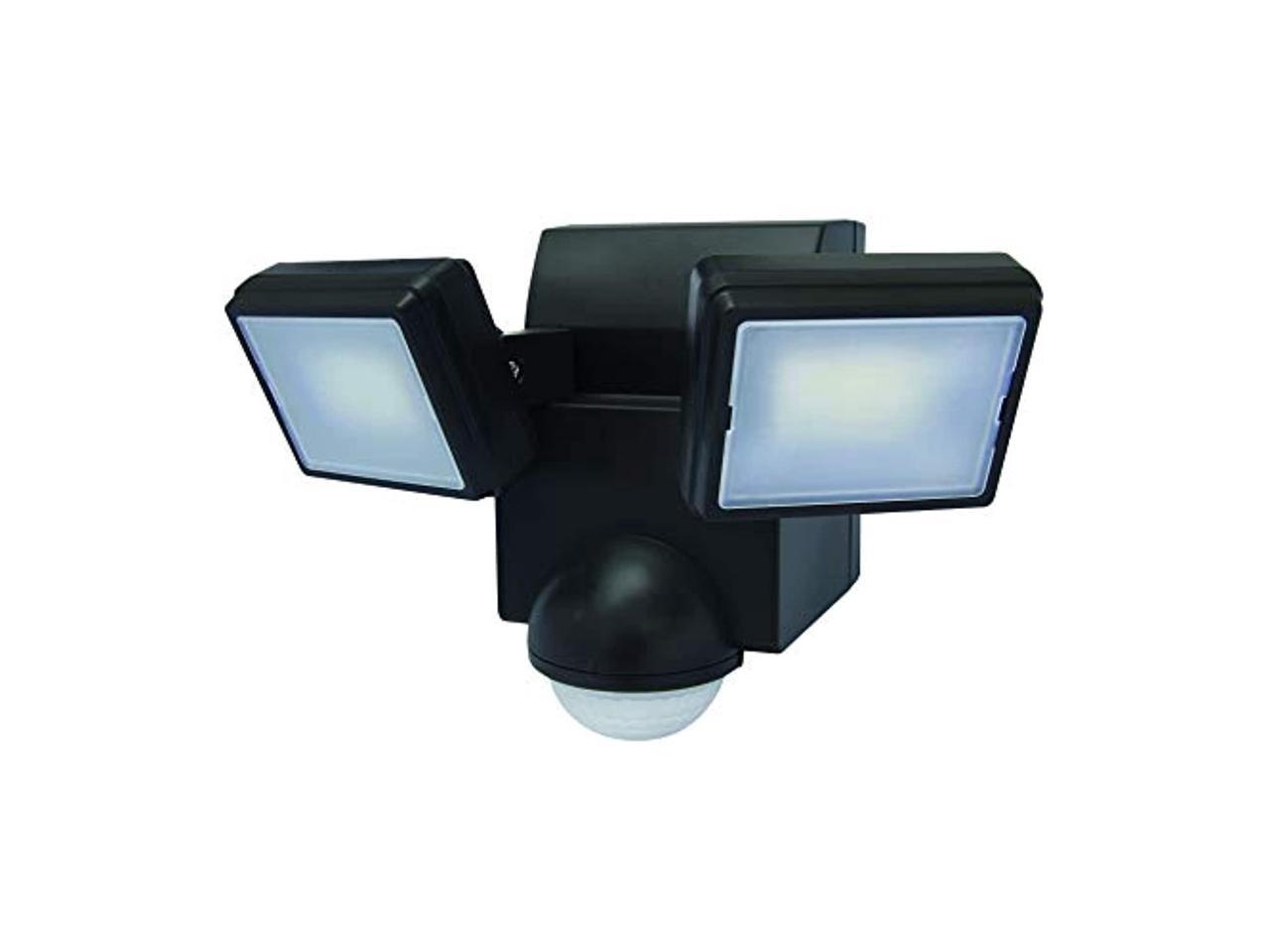 Motion Security Twin Head LED Light Also Available in Bronze LB-1403 Battery Operated White 