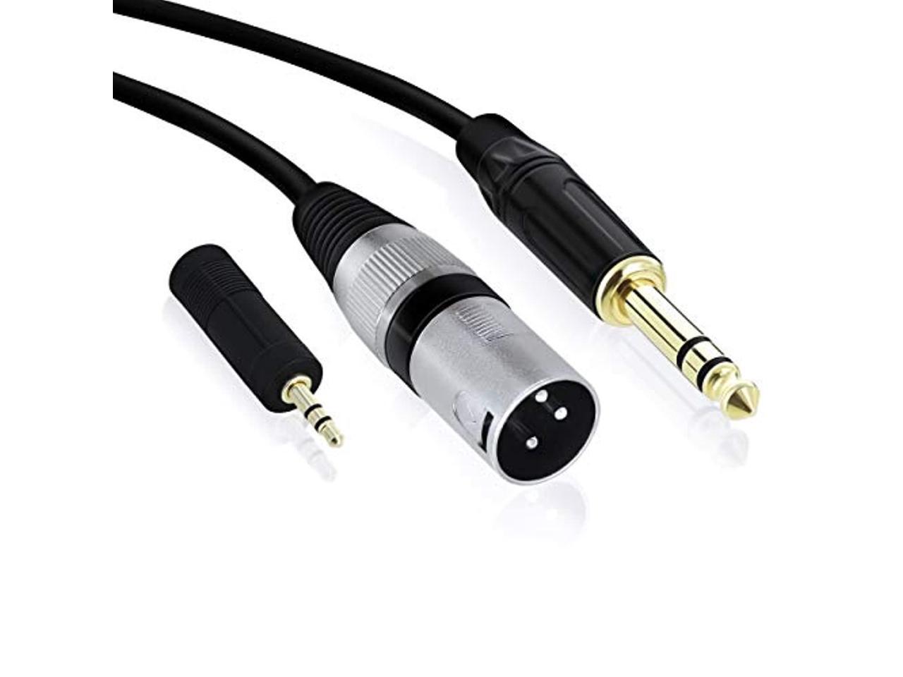 Mic Extension Cable GearIT XLR Male to Female Microphone Cable 3 Feet, 6-Pack Black 