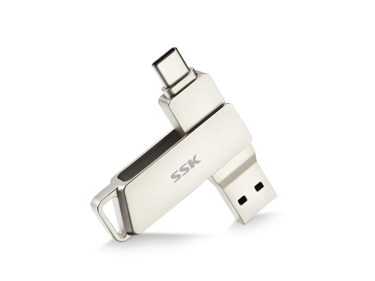 SSK64GB USB C Flash Drive 150MB/s Transfer Speed Dual Drive 2 in 1 OTG