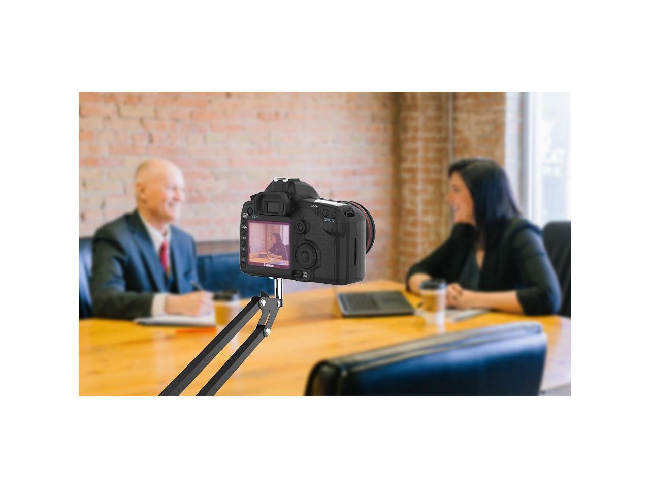 LenTok Overhead Tripod for DSLR Cameras,Heavy Duty Camera Desk Mount Stand with Flexible