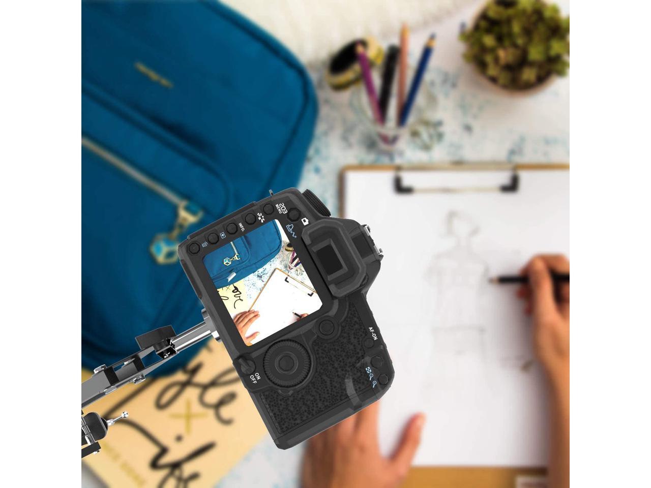 LenTok Overhead Tripod for DSLR Cameras,Heavy Duty Camera Desk Mount Stand with Flexible