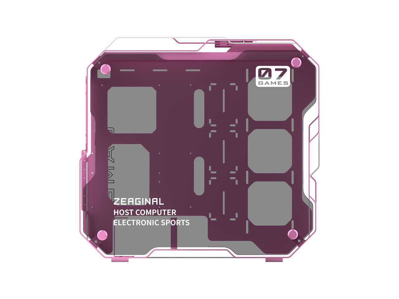 Zeaginal ZC-07 Pink&White ATX/Micro ATX Non-Fan With Side Window ...