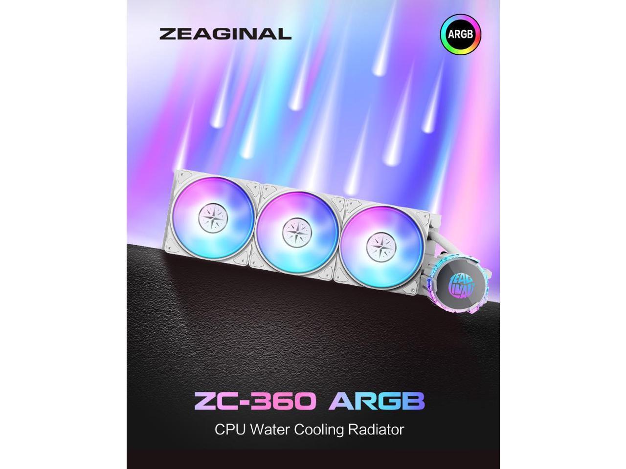 Yeston*Zeaginal ZC-360 ARGB Moon White integrated CPU supports Intel ...