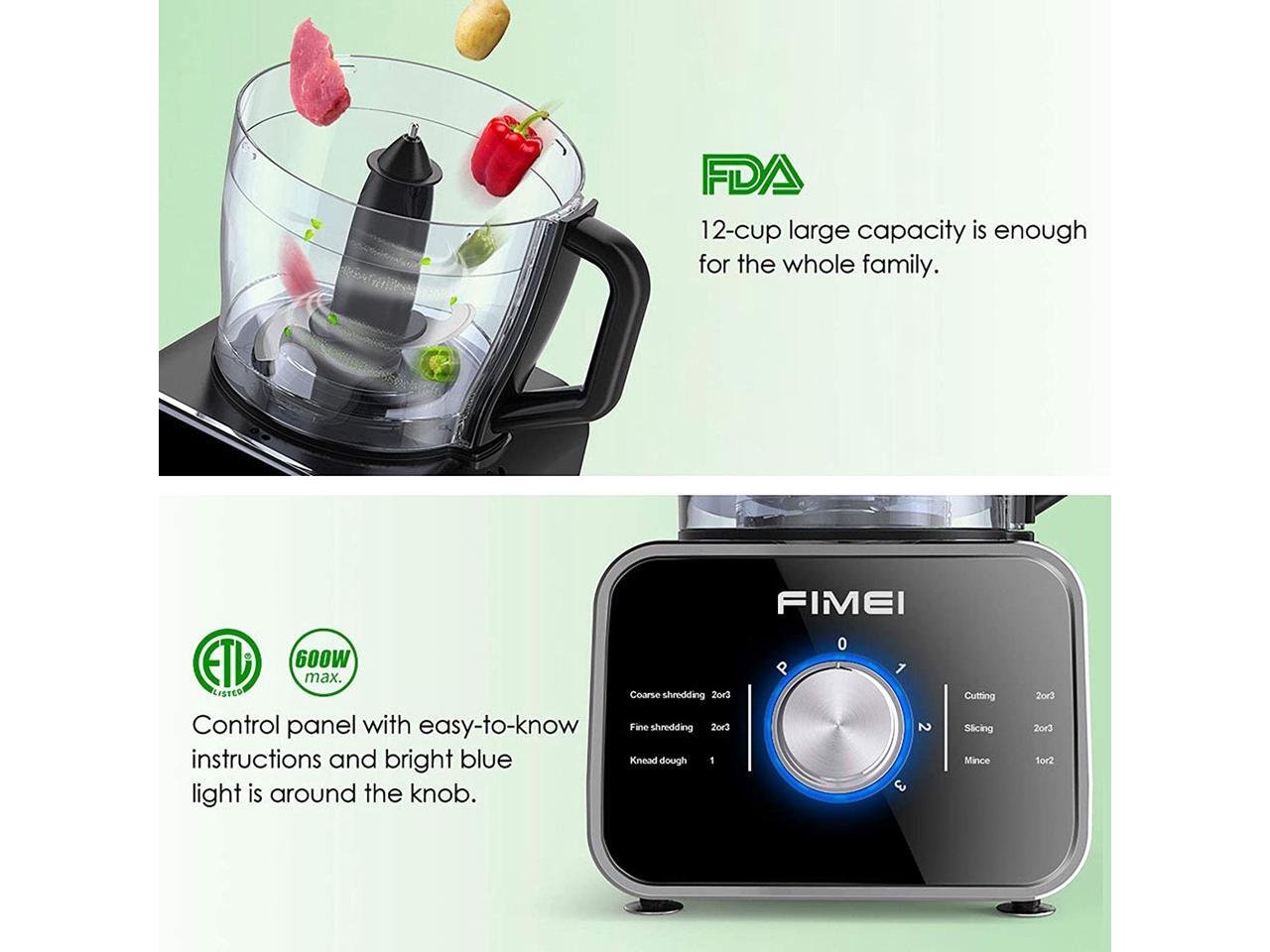 Food Processor FIMEI 12 Cup Multifunctional Food Processor Chopper
