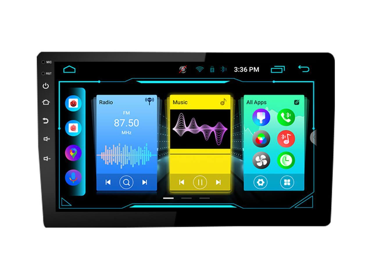 Binize Android 10 Double Din Car Stereo 10.1 Inch Compatible with Apple