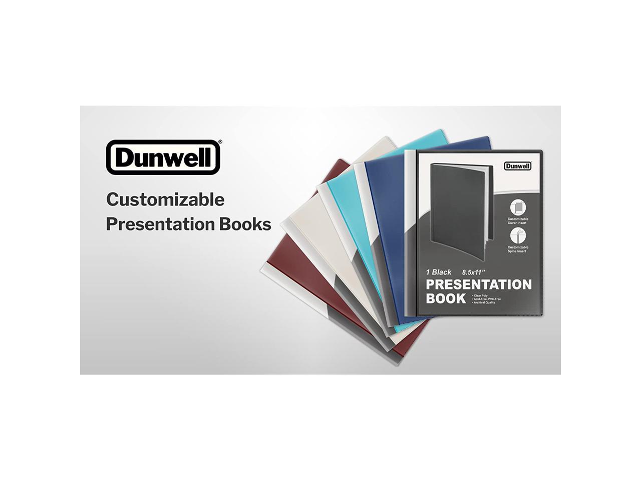 Presentation Binders with Plastic Sleeves Each Folder Displays 24-Page 8.5x11 Sheets Binders with Pockets Sheet Protector Binders Ruby, 3 Pack Dunwell 12-Pocket Bound Presentation Books - 