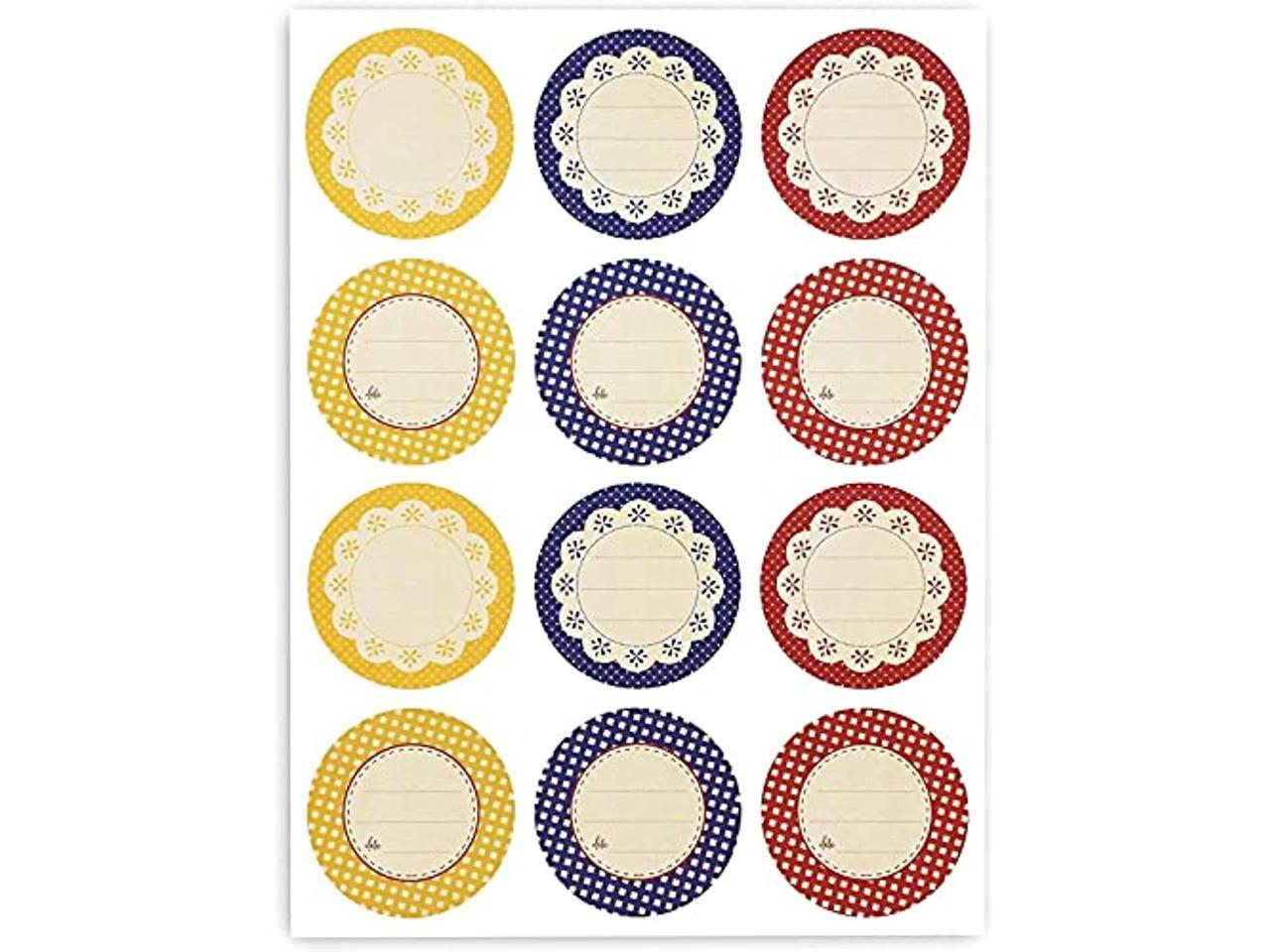 120 Pack 2" Round Shaped Canning Labels Stickers for Jars Food Storage Preserves