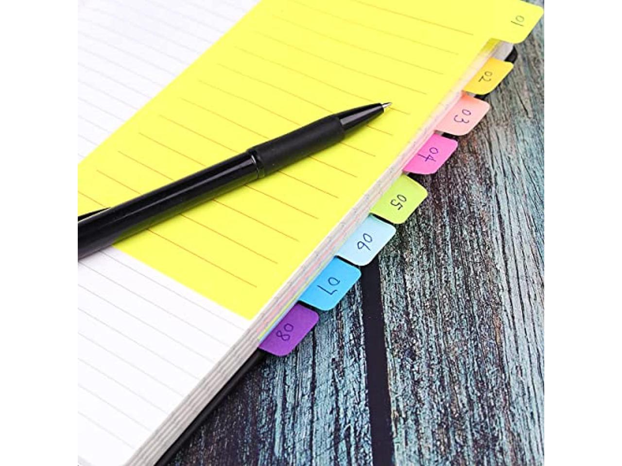64 Ruled Notes per Pack Office Supplies Divider Sticky Notes Tabs,School Supplies Tabbed Self-Stick Lined Note Pad 2 Pack 2 Pack 4 x 6 Inches 