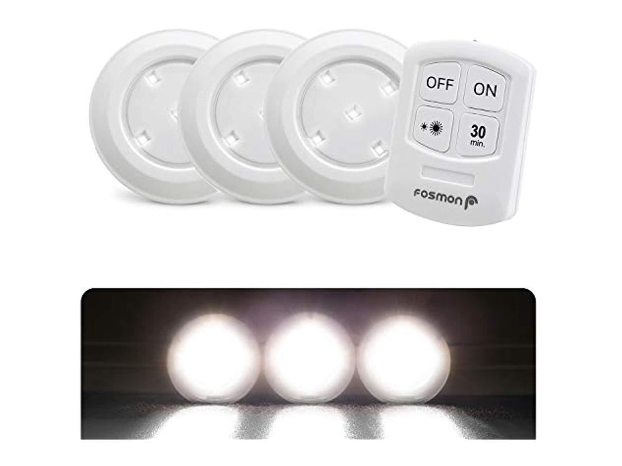 wireless puck lights with remote warm white